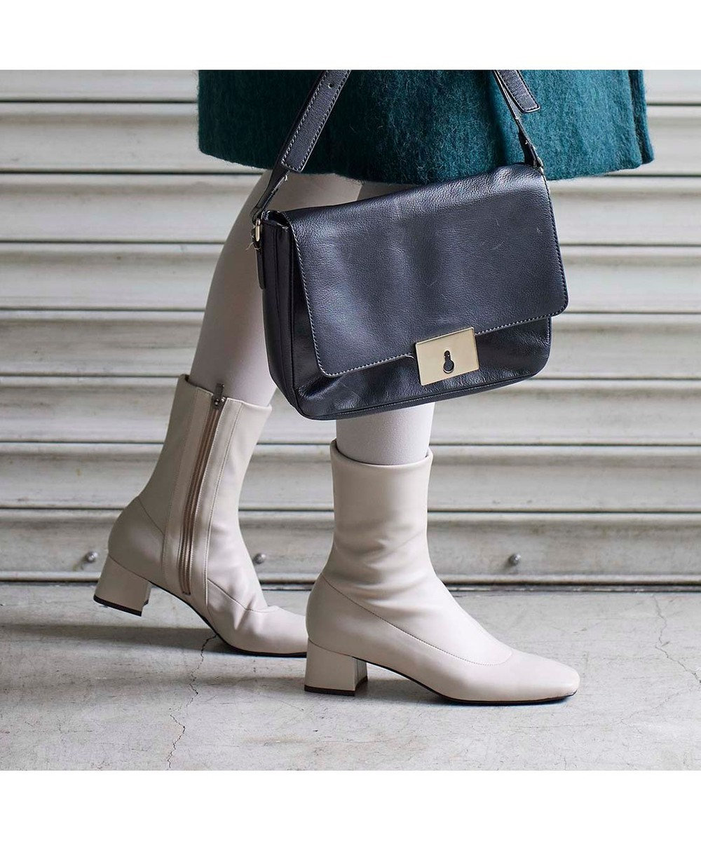 MODE ET JACOMO <MODE ET JACOMO>スクエアトゥストレッチショートブーツ 