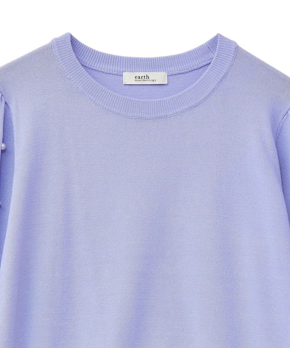earth music&ecology パールスリーブニットプルオーバー 