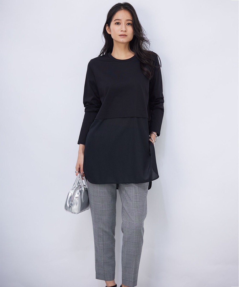 ICB 【洗える】ウール2WAYストレッチ ドロストパンツ 