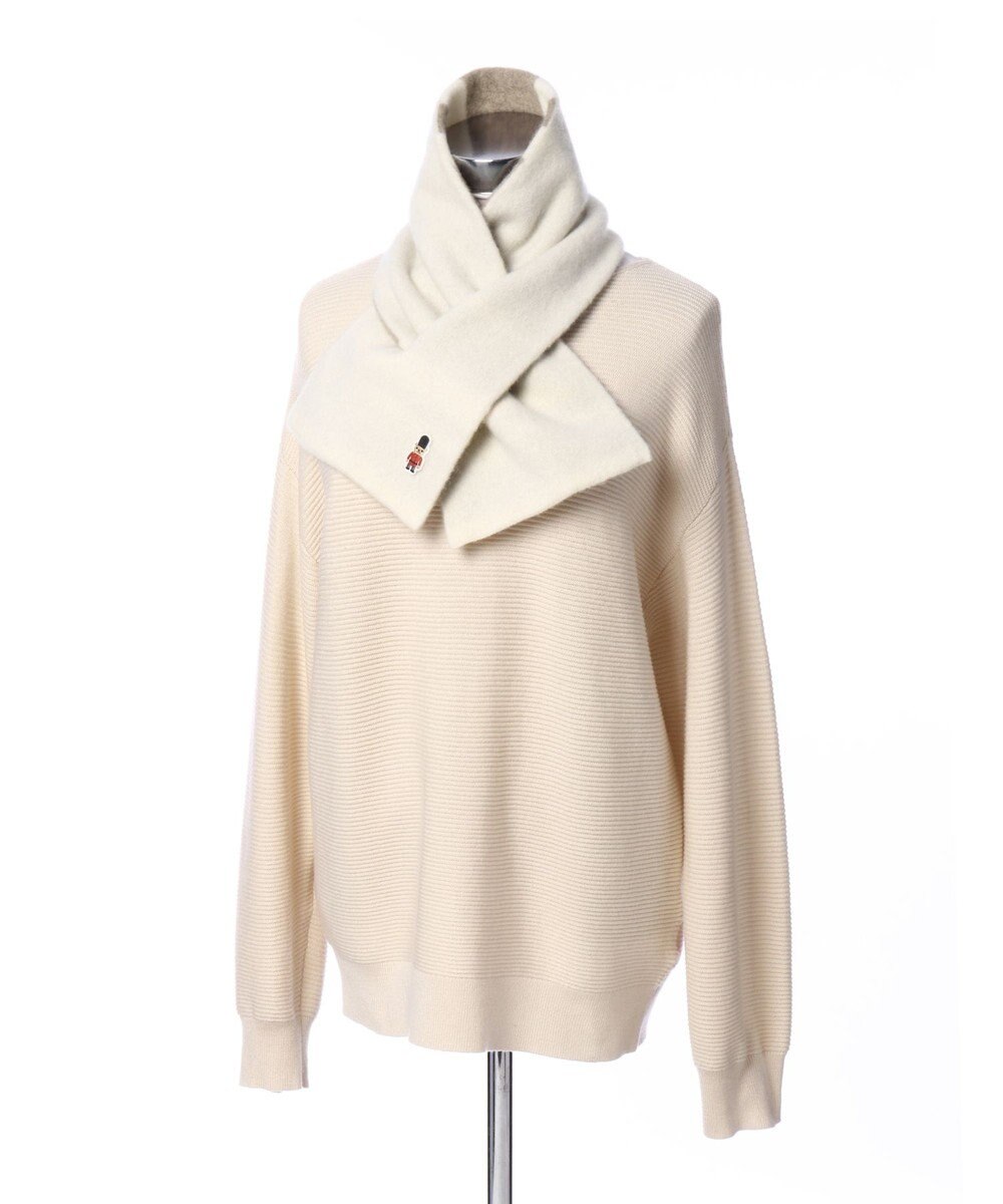 MOONBAT MACKINTOSH PHILOSOPHY 【日本製】バッキンガムベア付きウール100%縮絨プチマフラー 