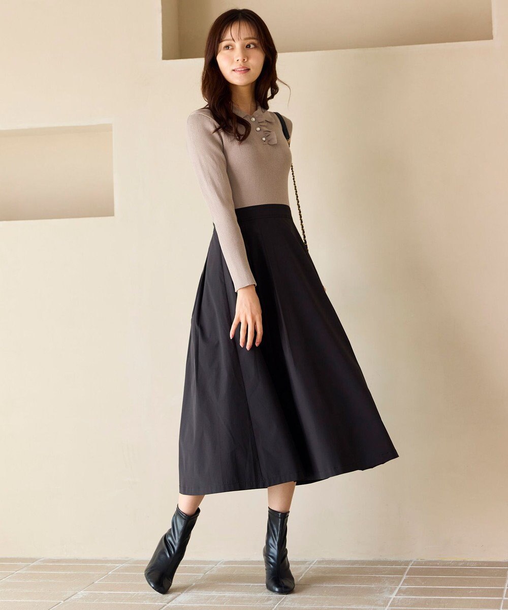 Feroux 襟付きドッキング ワンピース 