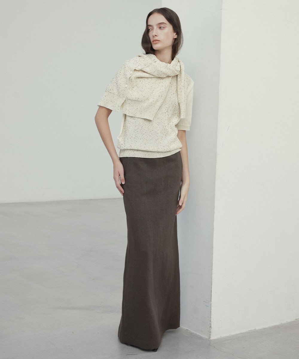 BEIGE， 【洗える】FENNEL / コットンスパンコールカーディガン 