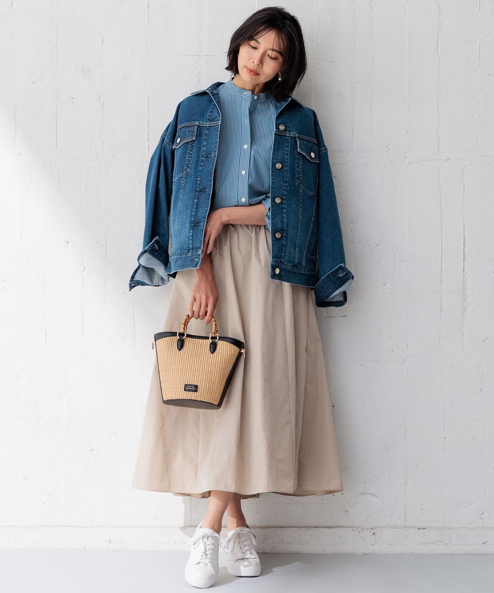 23区 【Oggi4月号掲載/洗える】CANCLINI バンドカラー シャツ 