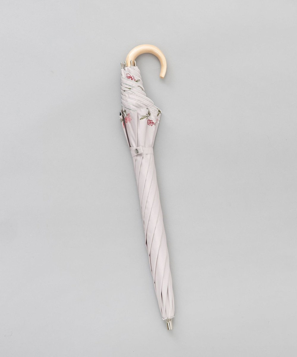 AURORA NINA RICCI（ニナリッチ）花柄刺繍晴雨兼用パラソル（長傘） 