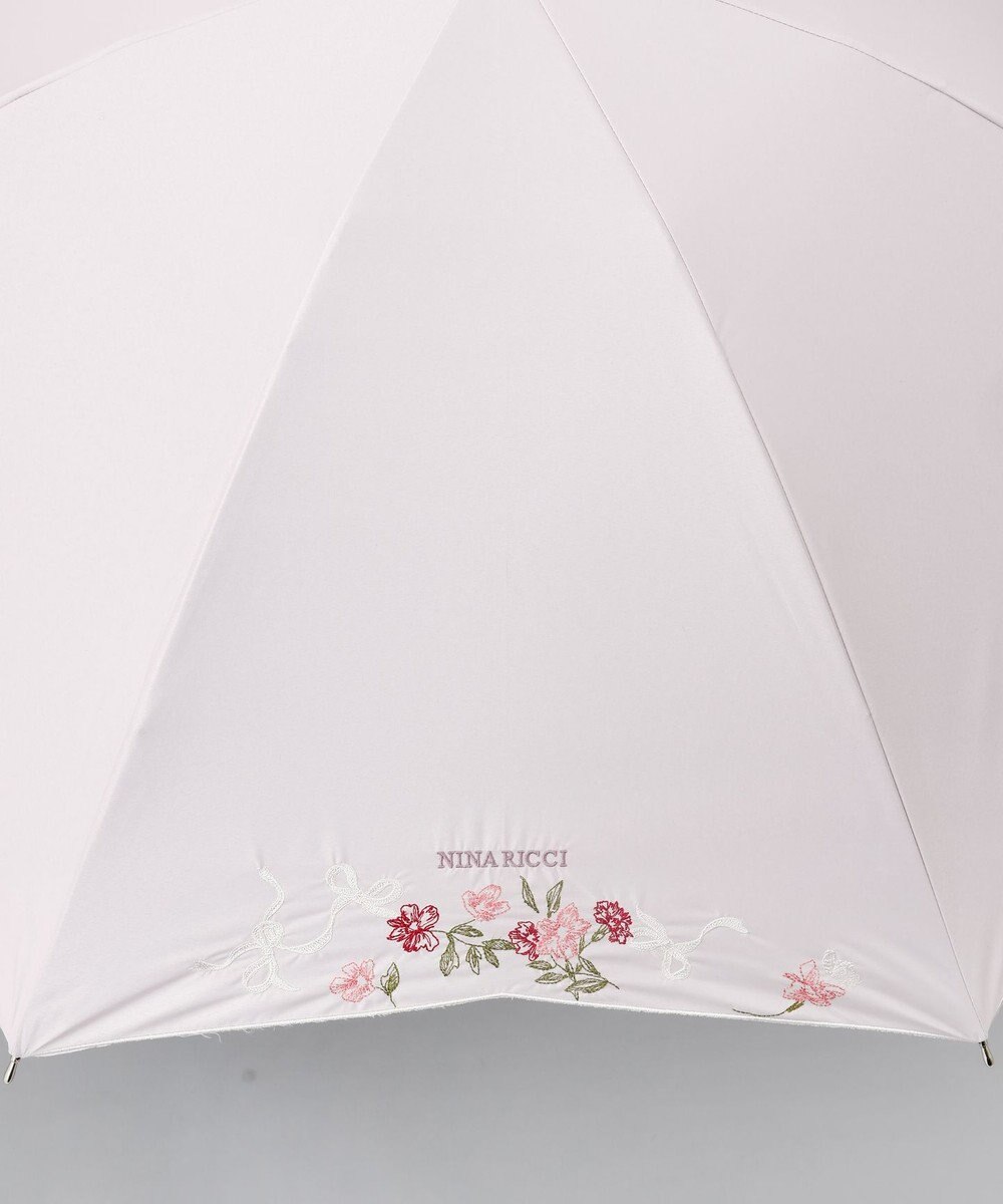 AURORA NINA RICCI（ニナリッチ）花柄刺繍晴雨兼用パラソル（長傘） 