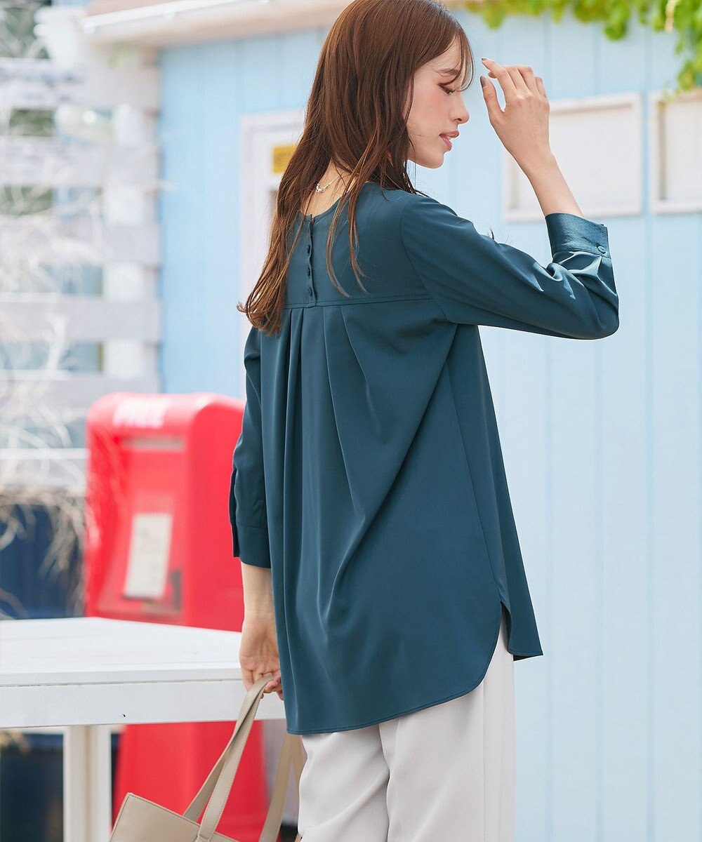 Tiaclasse L 【洗える】ラウンドスリットチュニック 