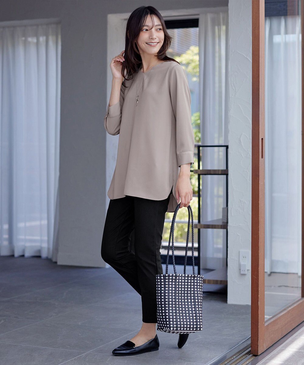 Tiaclasse 【洗える】ラウンドスリットチュニック 