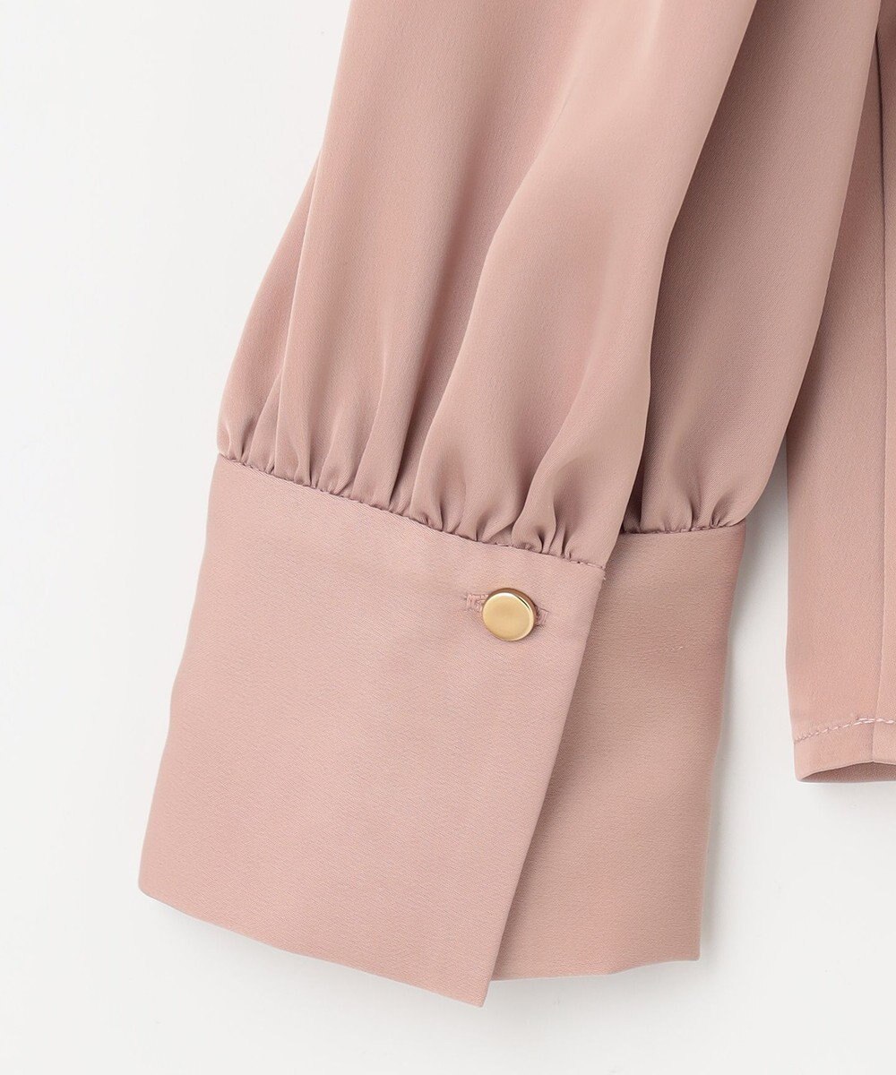 Feroux 【洗える】サテンボウタイ ブラウス 