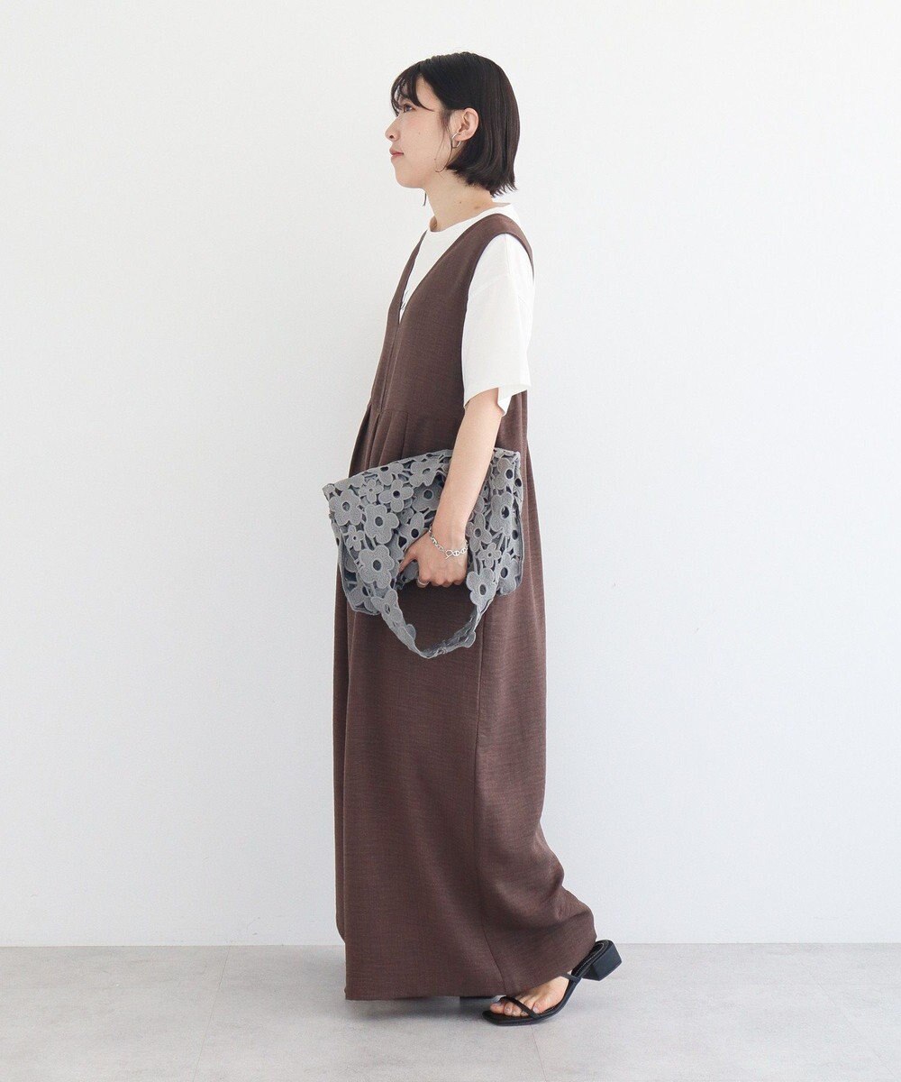 Green Parks 接触冷感麻調ゆったりサロペット 