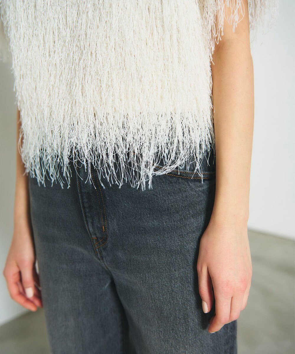 GRACE CONTINENTAL ルーズフレアデニムパンツ 