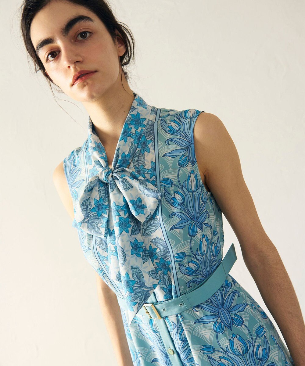 GRACE CONTINENTAL サラサストライププリントワンピース 