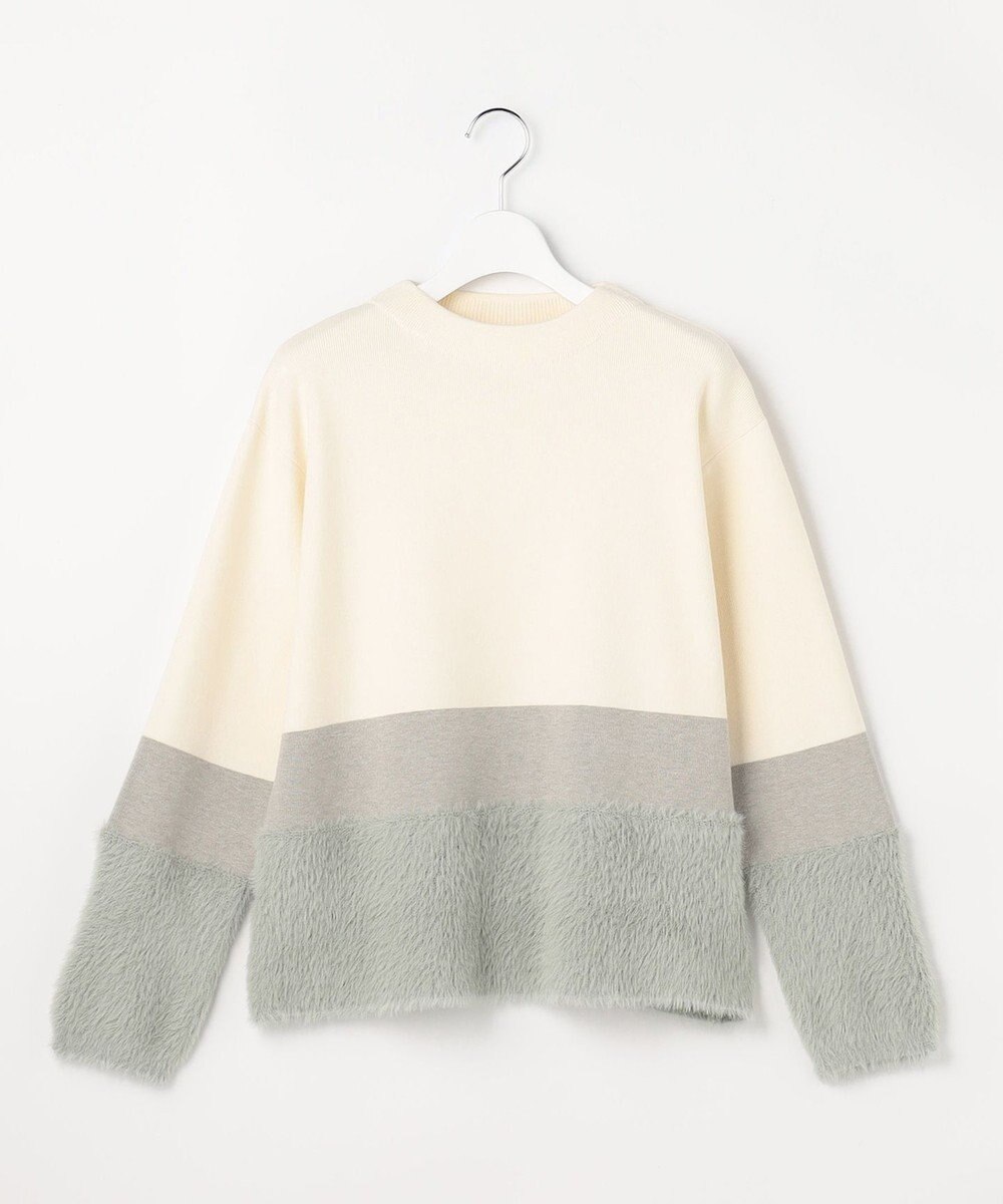 ANY SIS フェザーブロッキング ニット 