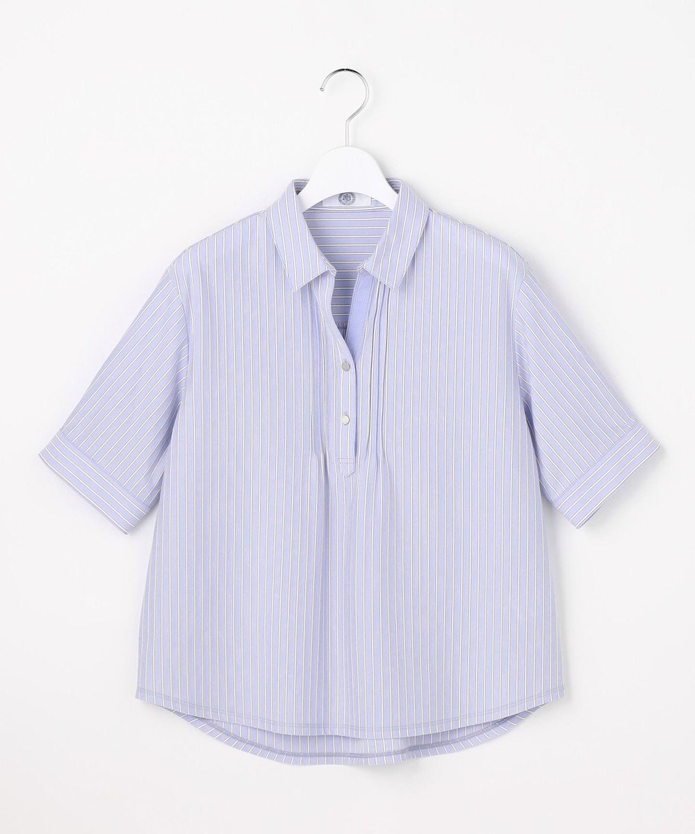 J.PRESS LADIES ドライコットン ストライプ ポロ カットソー 