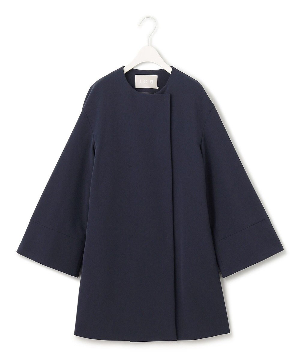 ICB L TaPeダブルクロス ノーカラーコート 