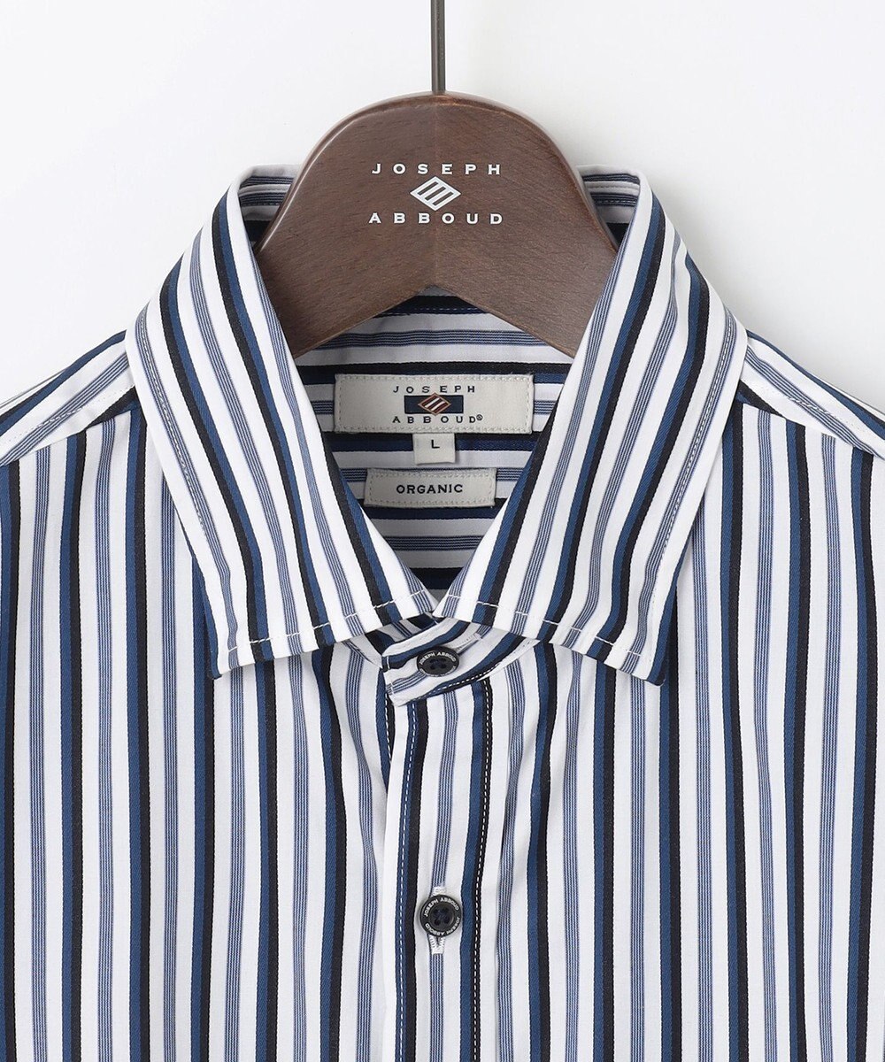 JOSEPH ABBOUD 【オーガニックコットン・柔らかな肌触り】カラーストライプ シャツ 