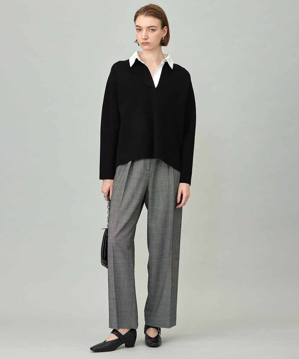 ICB 【洗える】 シンセティックダブルフェイス ラガーニットプルオーバー 