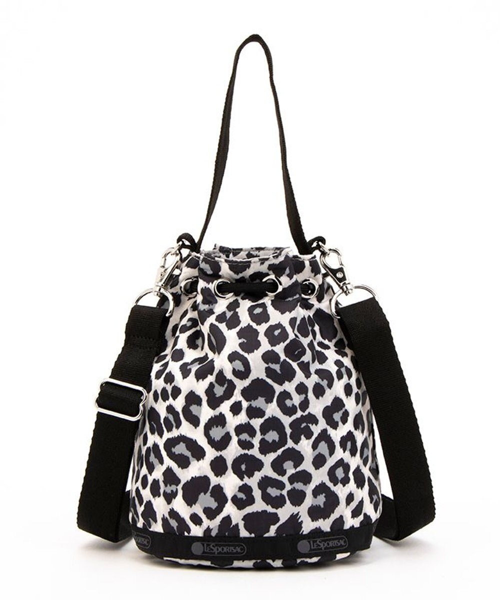 LeSportsac DRAWSTRING BUCKET XBODY/ニュートラルレオパード 