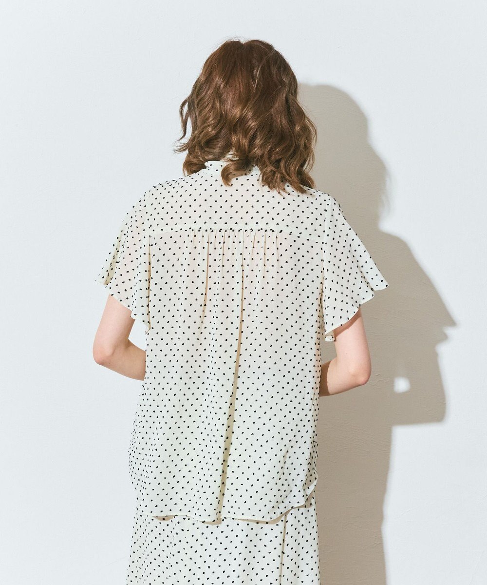 GRACE CONTINENTAL ドットジャガードボウタイブラウス 
