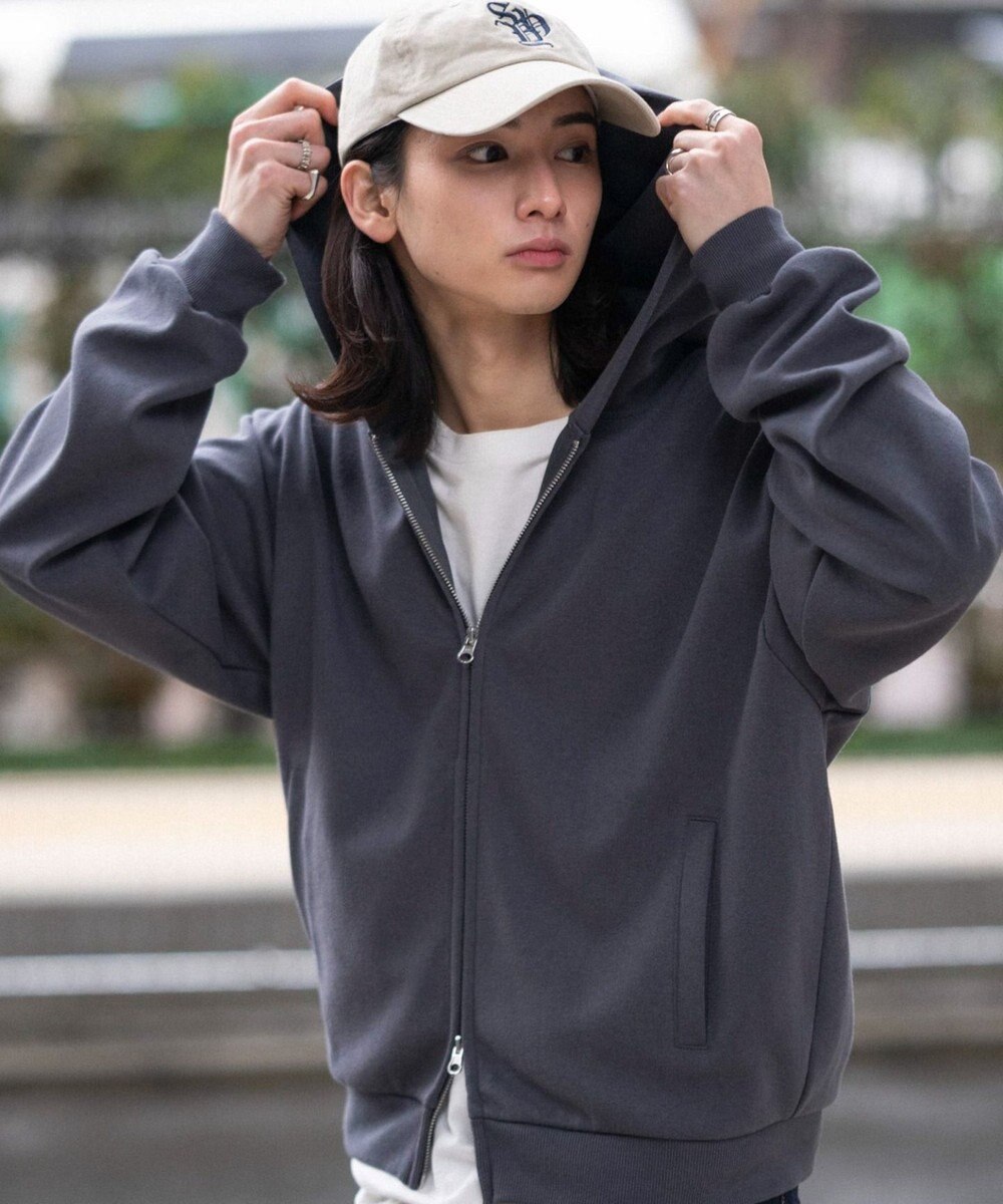 WEGO 【ユニセックス着用ITEM/SMLサイズ展開】ボンディングZIPパーカー 