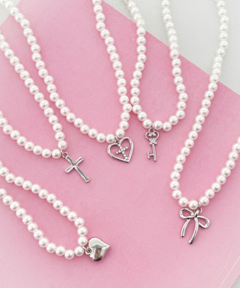 WEGO Lモチーフトップパールネックレス 