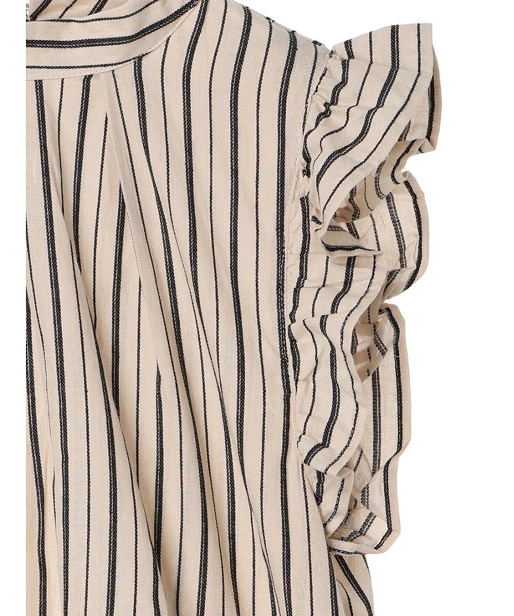 Green Parks ・ＥＬＥＮＣＡＲＥ　ＤＵＥ　ストライプフリルブラウス 