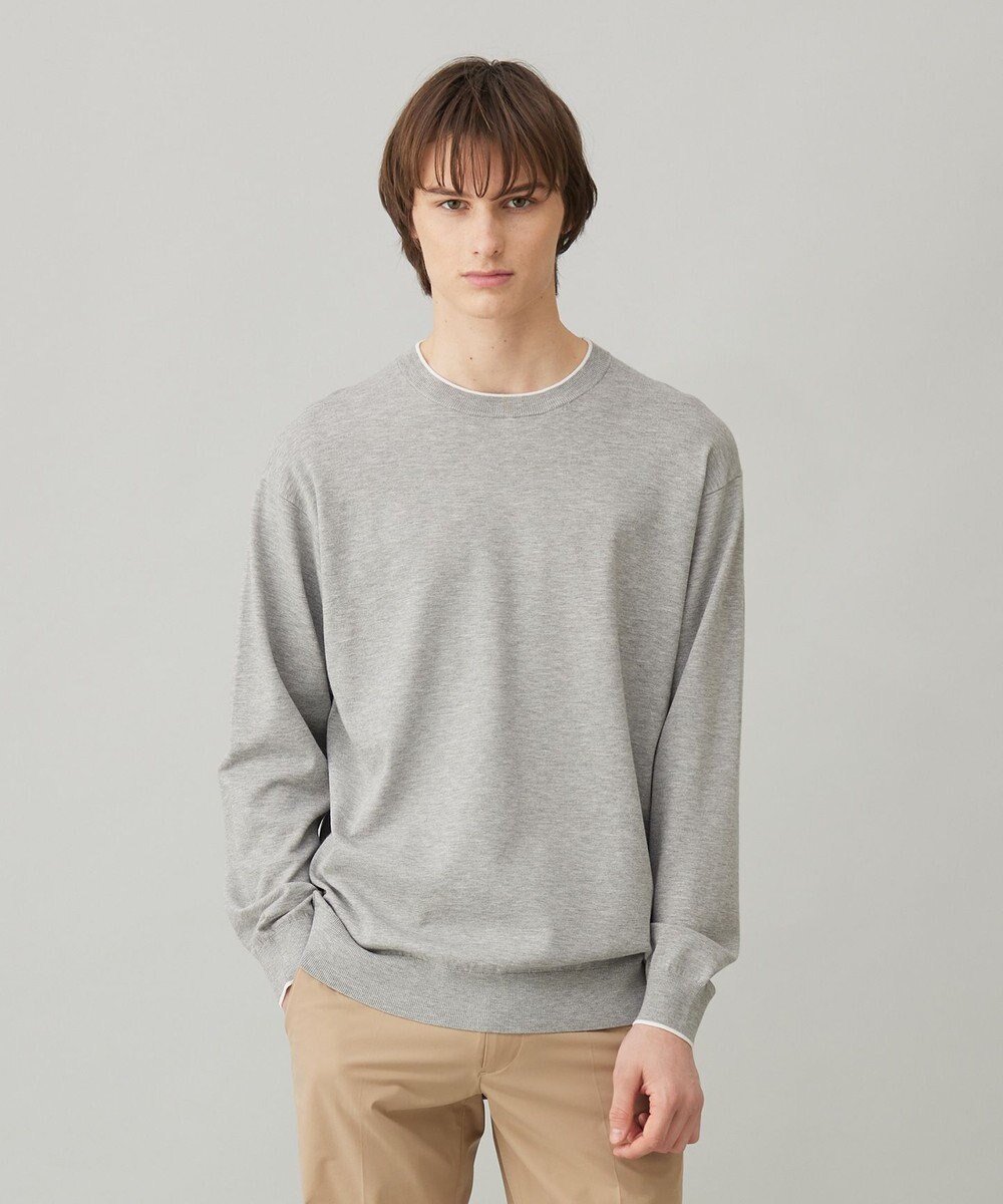 UNFILO MENS スタイリッシュ ニット プルオーバー 