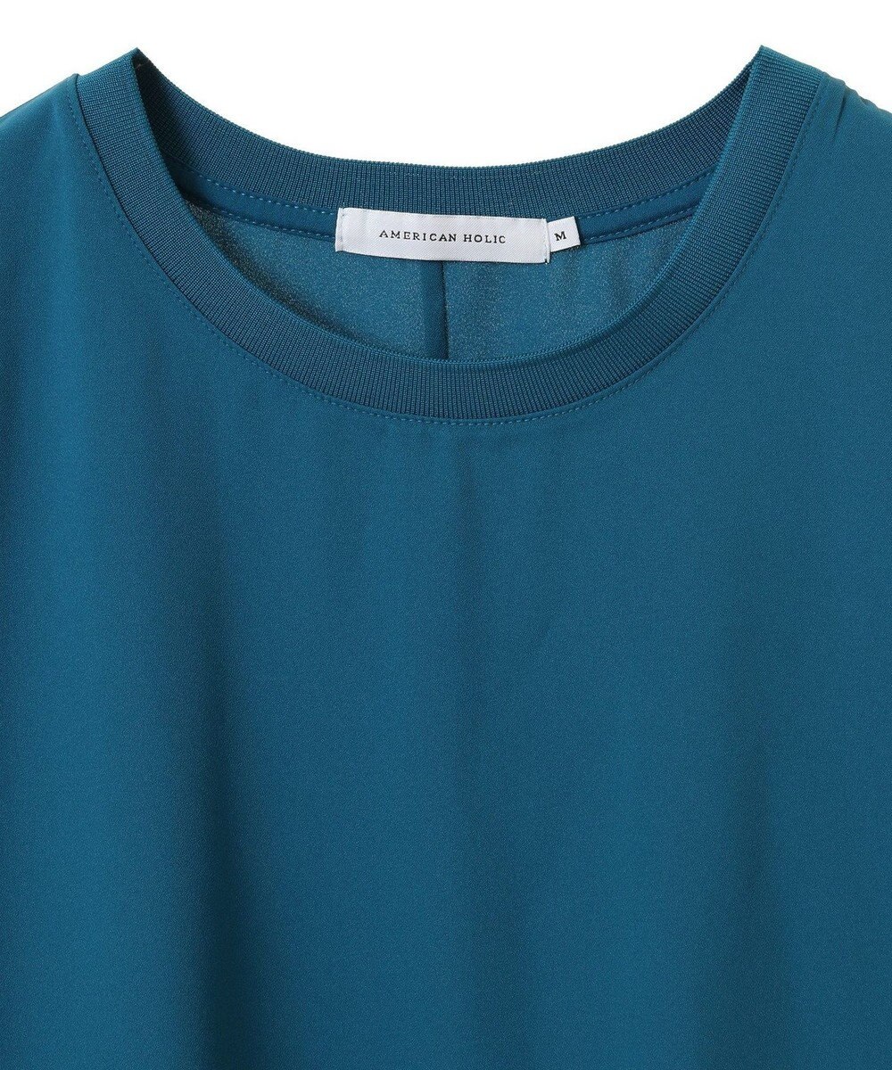 AMERICAN HOLIC 接触冷感フレンチスリーブシアープルオーバー 