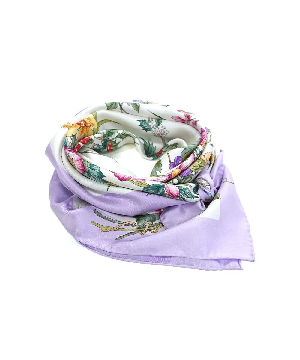 Marca ＜春の新色！＞【伝統横濱スカーフ】四季のツリー花 大判 シルクツイル スカーフ 