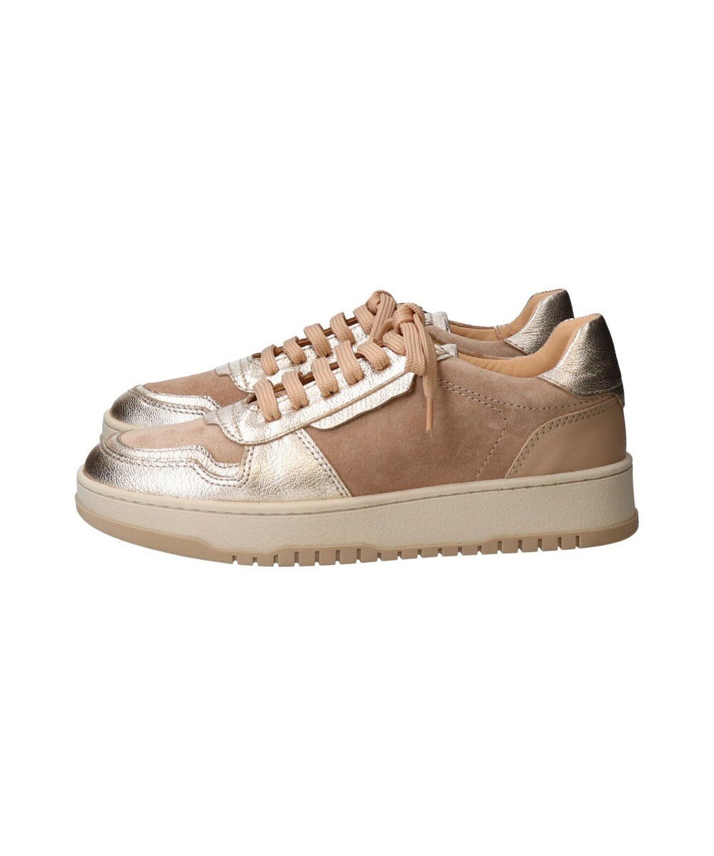 INTER-CHAUSSURES 【QUSHELI】異素材コンビレースアップスニーカー 