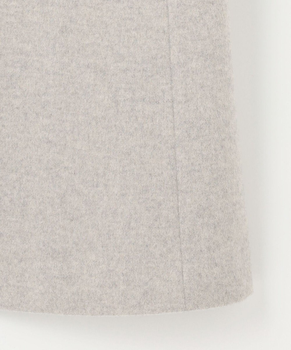 自由区 S シャルムビーバーノーカラーロング コート 