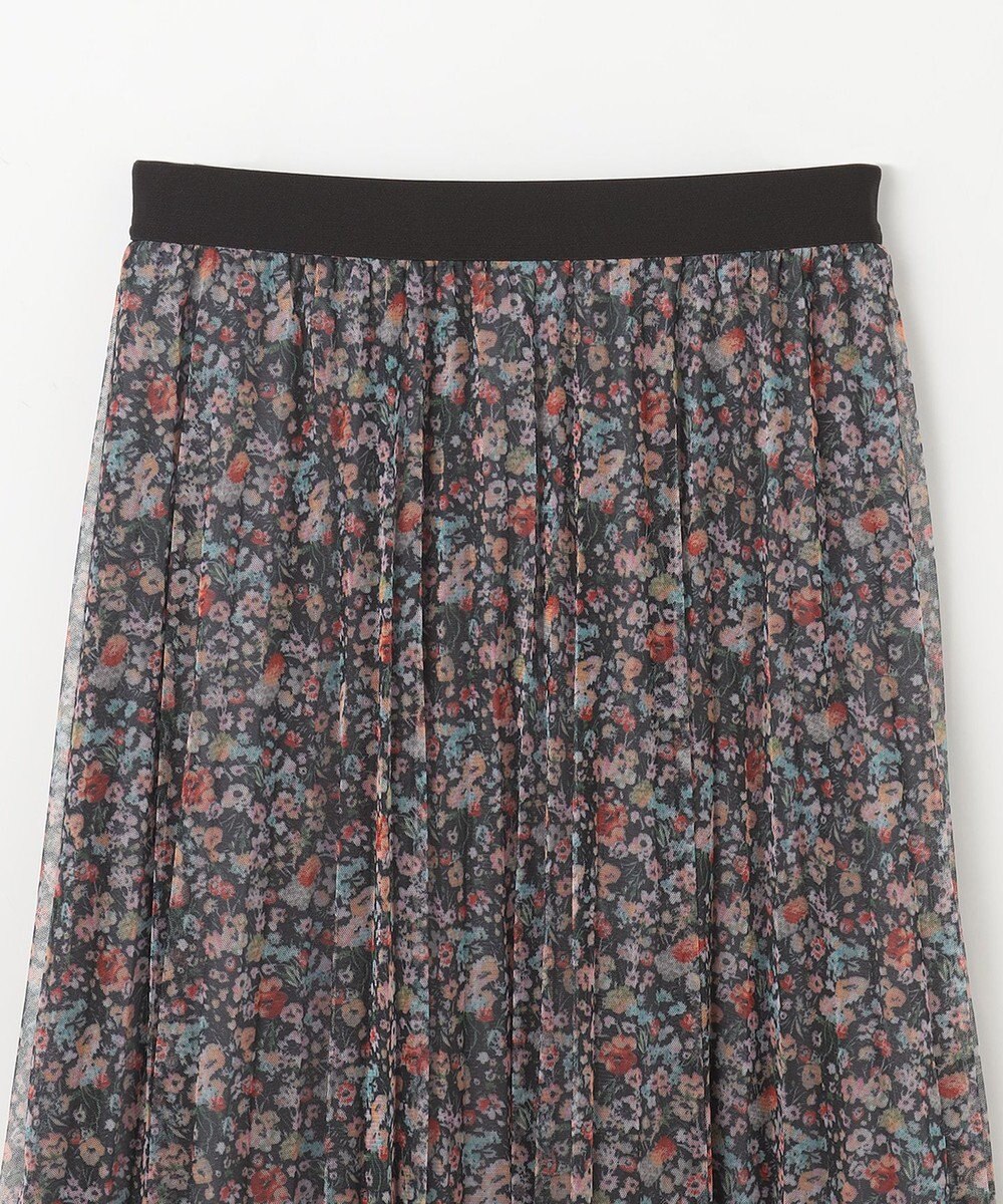 ANY 【ウエストゴム】プリーツチュールスカート 