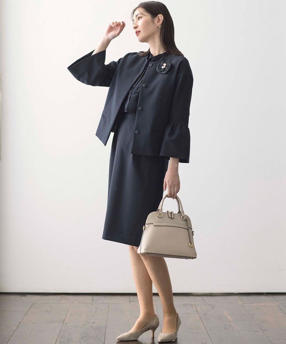 組曲 S 【KUMIKYOKU NAVY】コンフォータブルドレープ コクーンスカート 