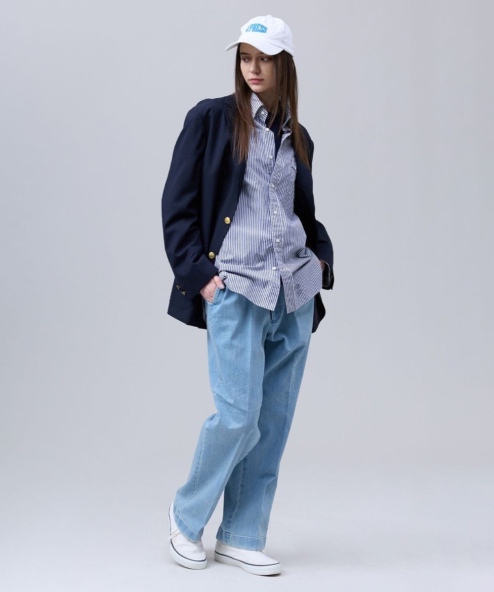 J.PRESS MEN 【J.PRESS ORIGINALS】【UNISEX】Cotton Broad Cloth Shirt / B.D. / Baggy-Fit 