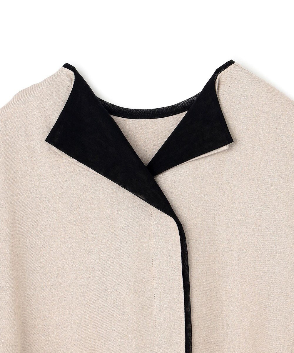 BEIGE， 【S-size】CHESTNUT / ノーカラーブラウス 