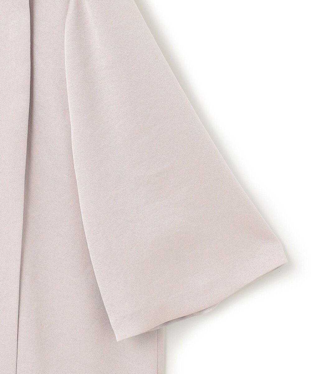 ICB 【洗える】 サテンクレープ Tブラウス 