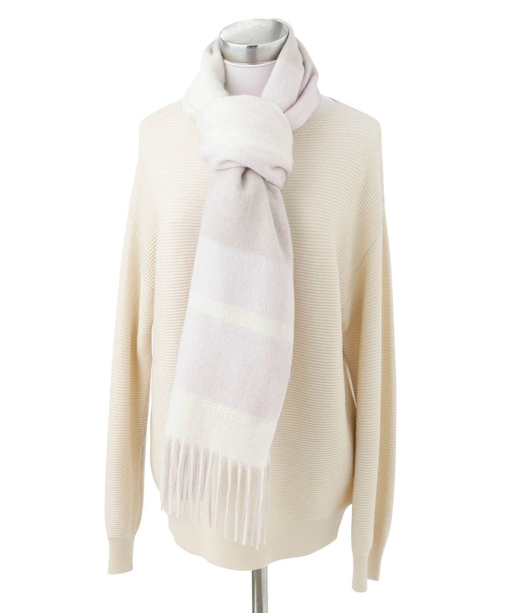 MOONBAT FURLA ウールブロックチェックラメストール/幅50cm 