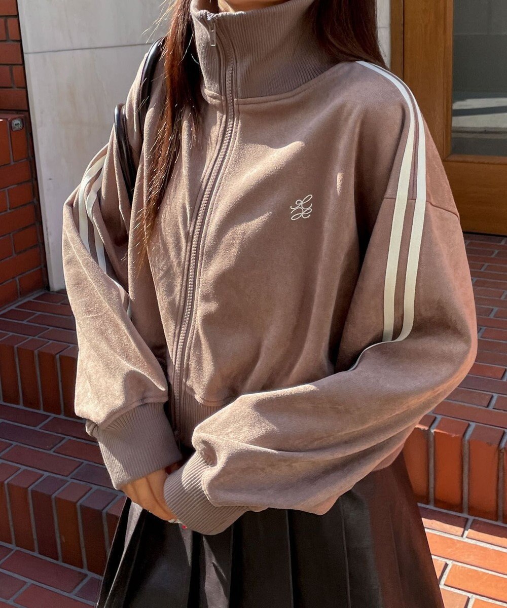 WEGO スエードポンチクロップドトラックジャケット 