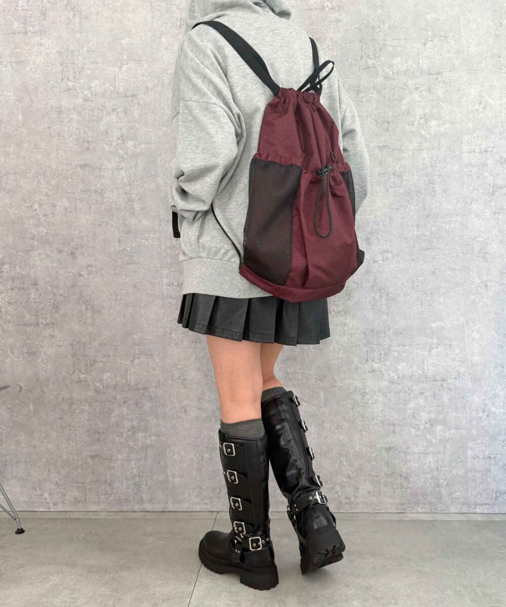 WEGO 【ユニセックス着用ITEM】メッシュポケットナップサック 