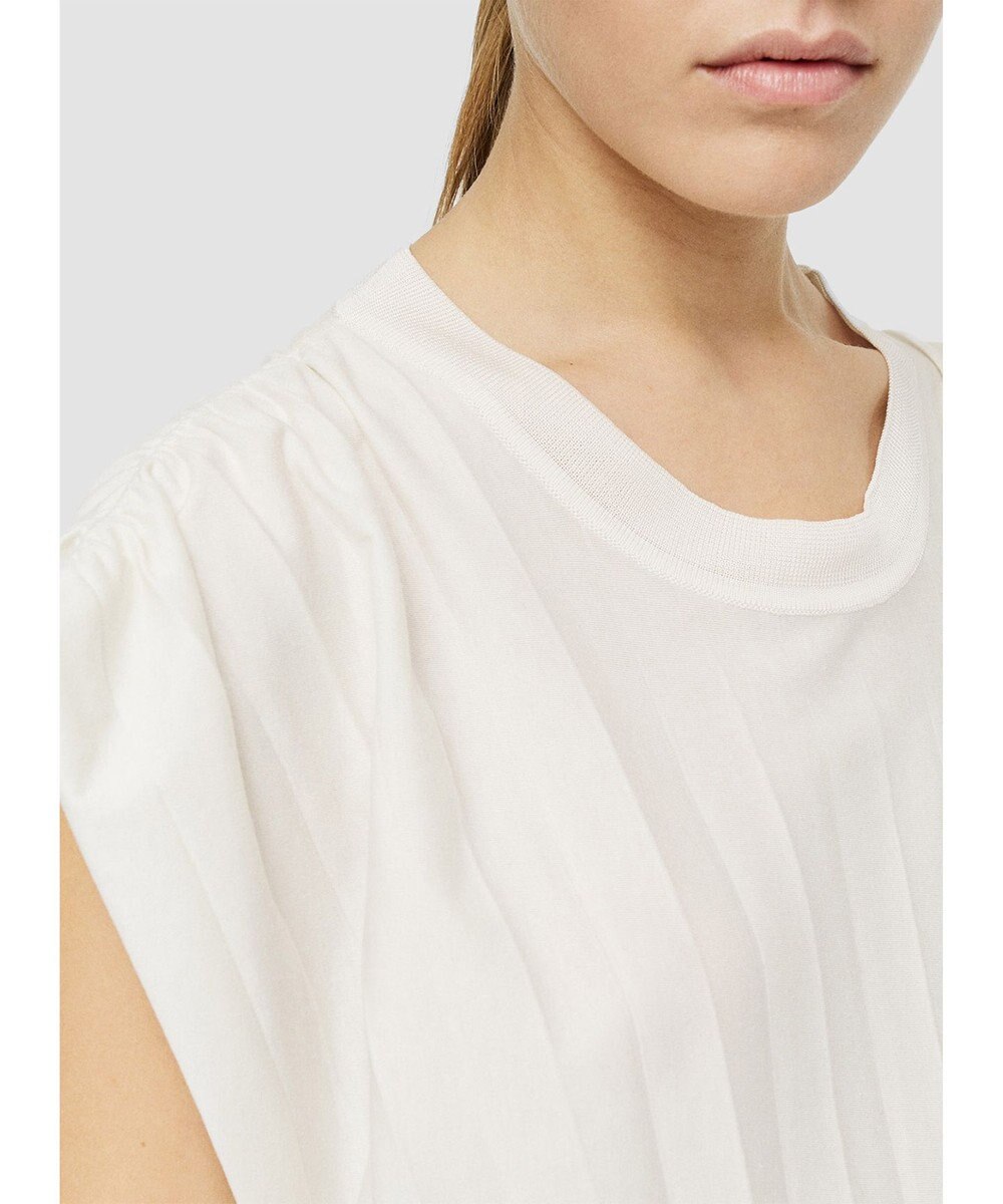 JOSEPH 【洗える】コットンプリッセ　ラウンドネックTシャツ 