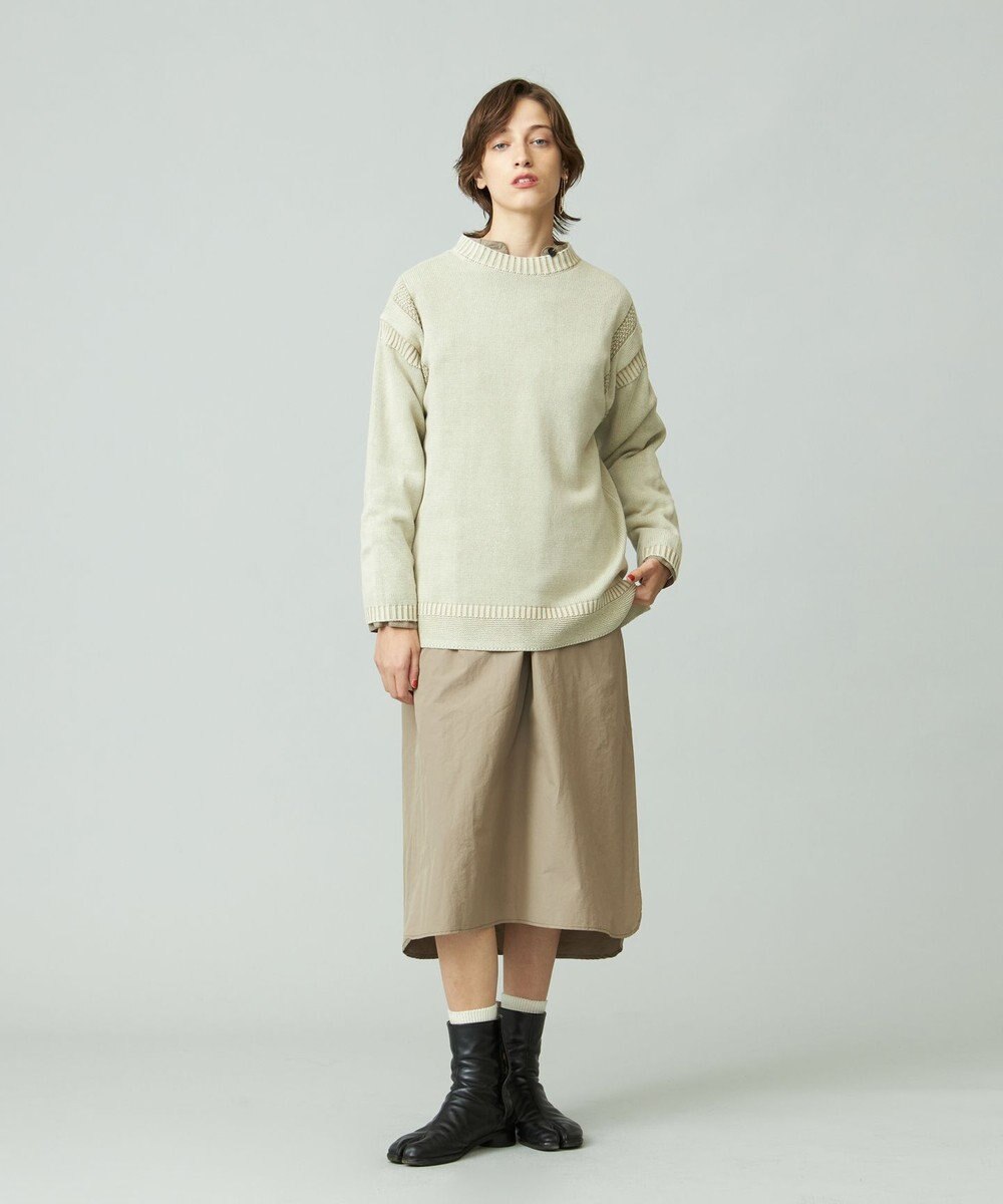 J.PRESS YORK STREET 【UNISEX】ピグメントコットン ガンジーニット 