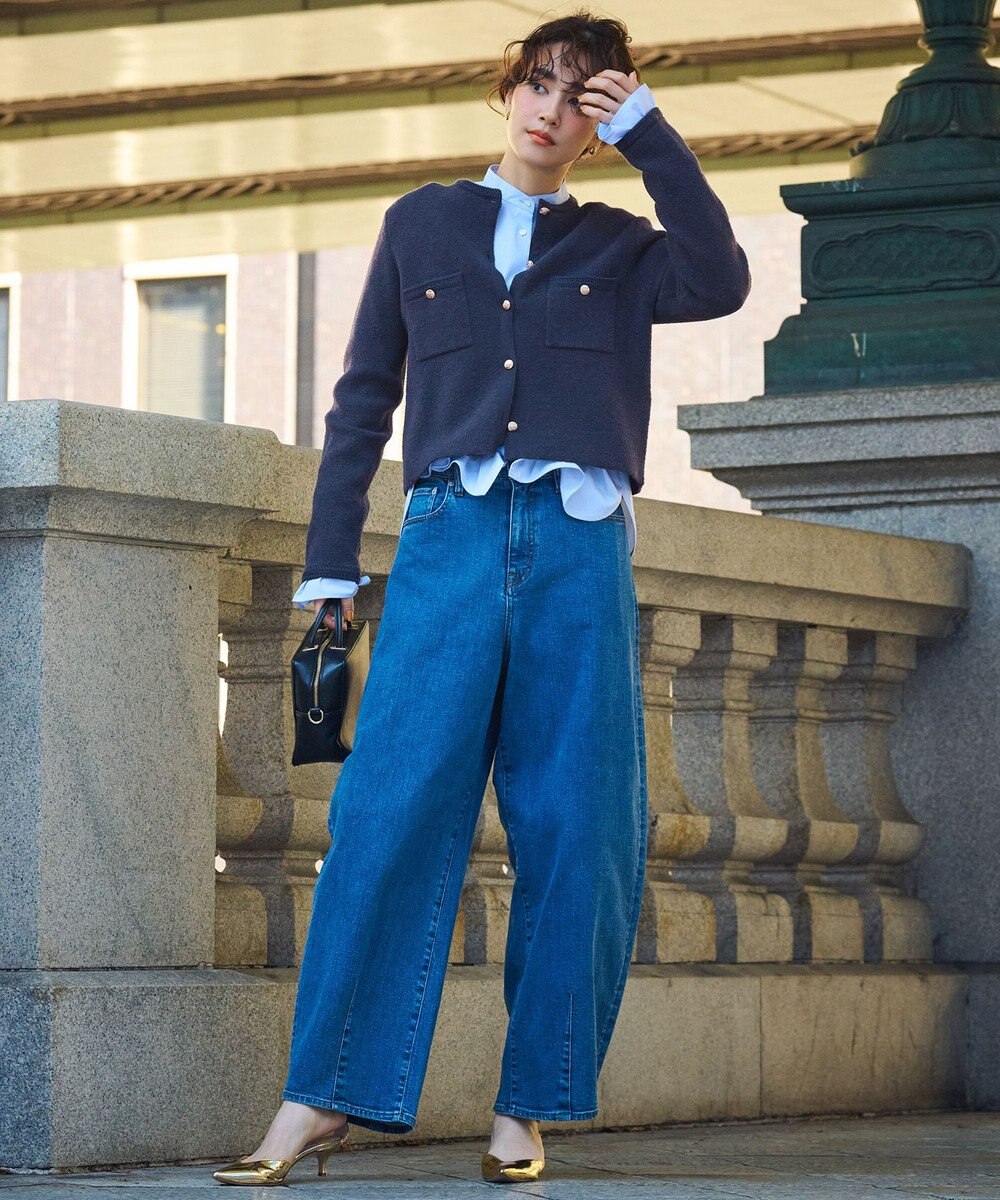 23区 S 【洗える】ミニブークレニット カーディガン 