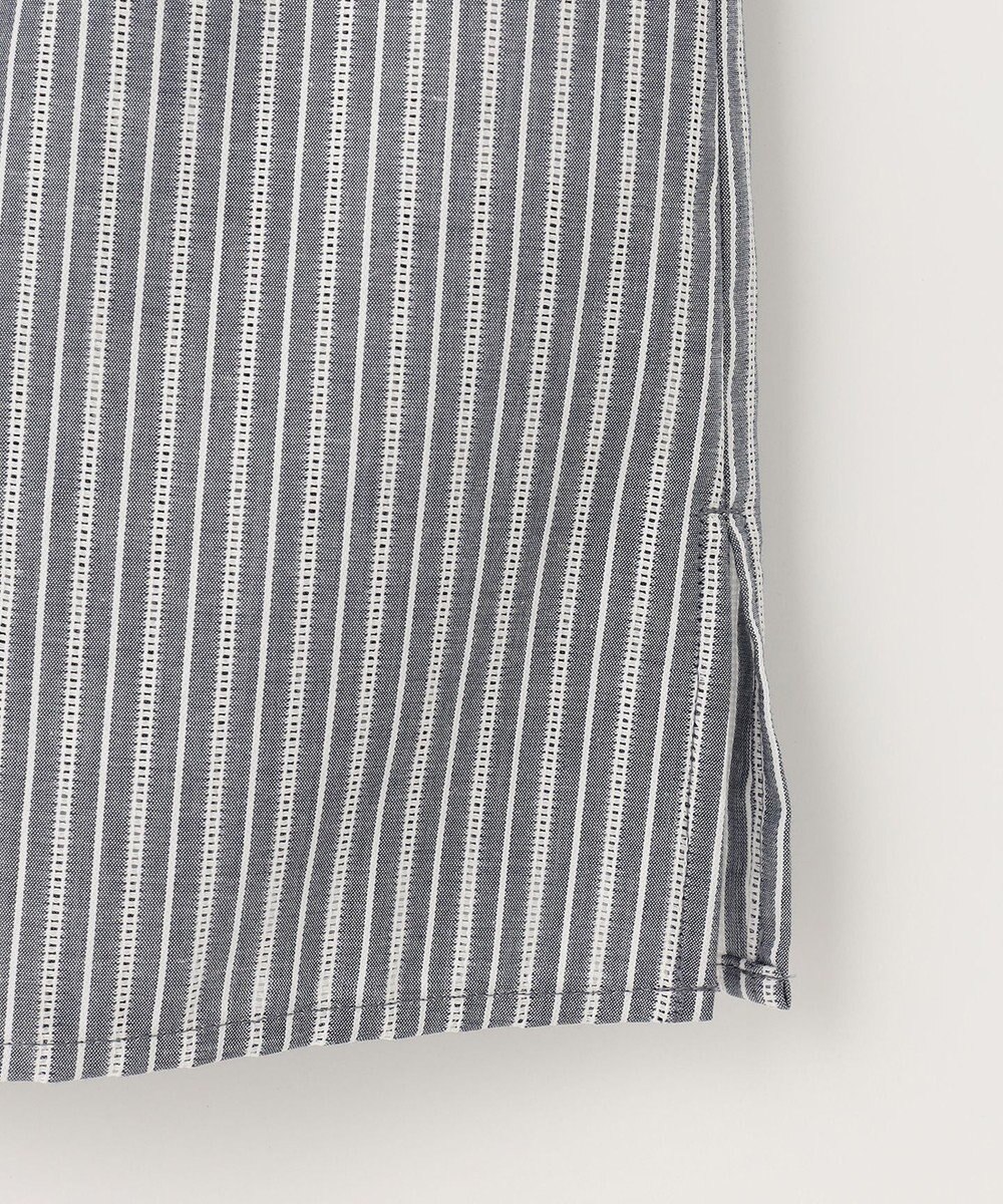 J.PRESS LADIES 【洗える】BEZ空羽ストライプ クルーネック ブラウス 