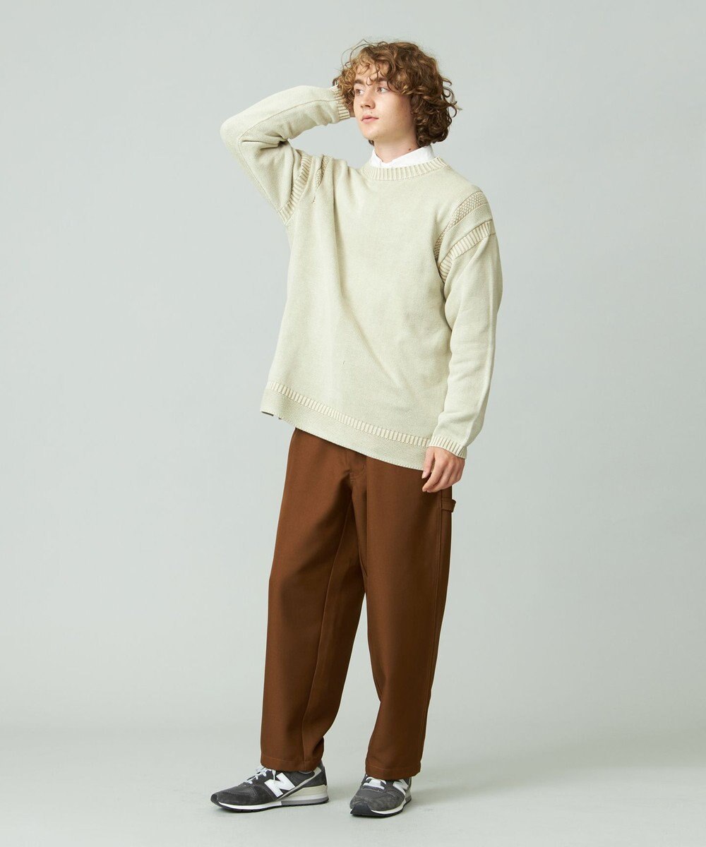 J.PRESS YORK STREET 【UNISEX】ピグメントコットン ガンジーニット 