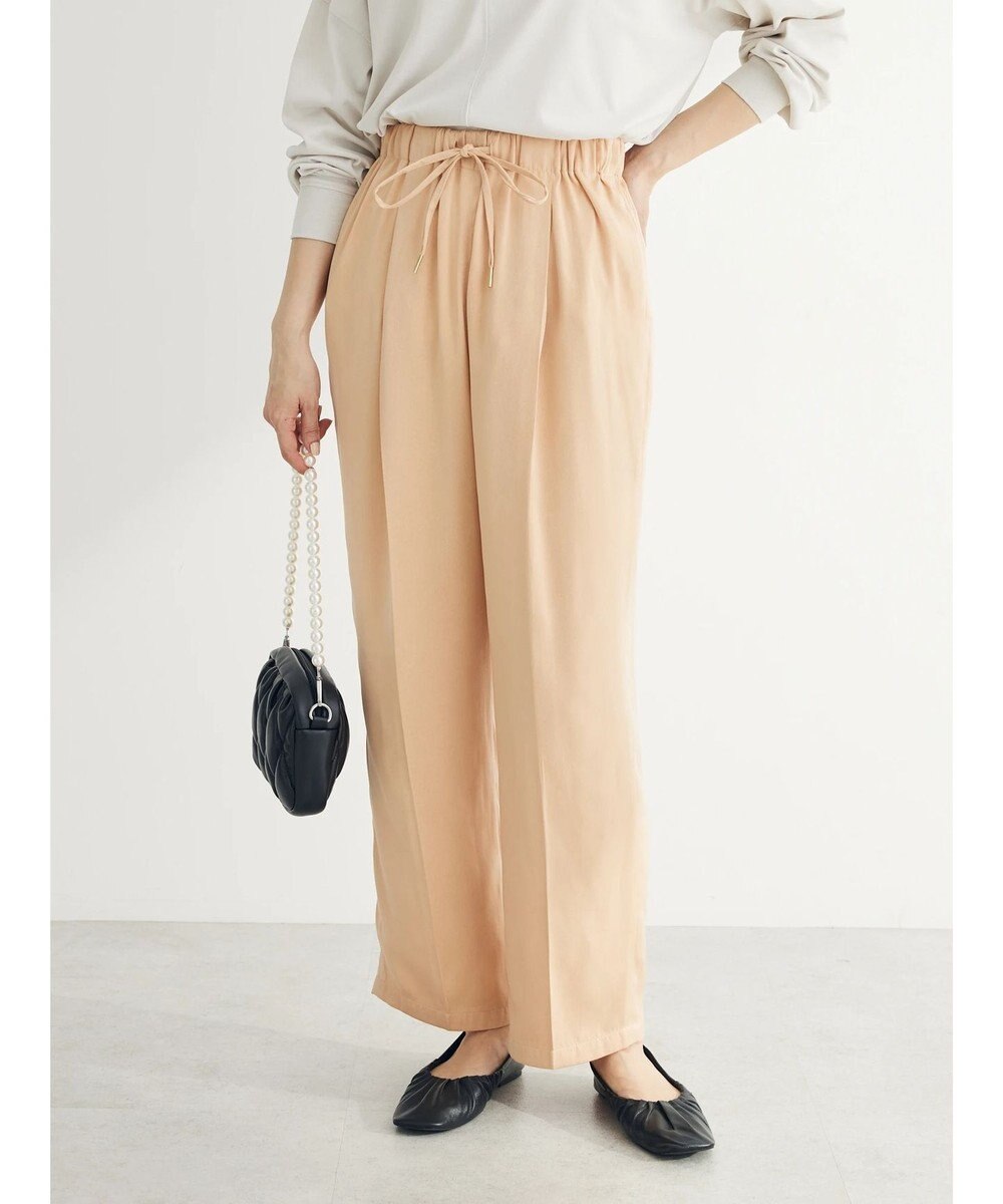 Green Parks つやサテンイージーパンツ 