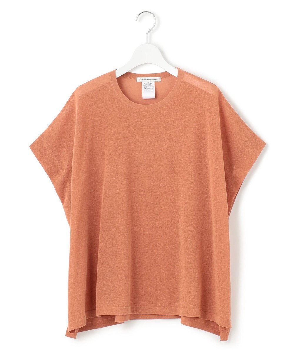 23区 【洗える】ライトシアー ハーフスリーブ ニット 