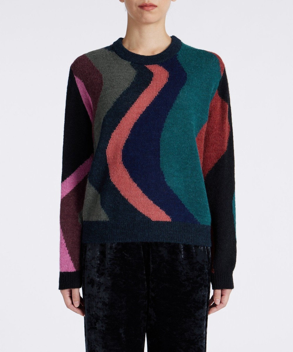 Paul Smith Midnight Swirl インターシャ ニット ブラック