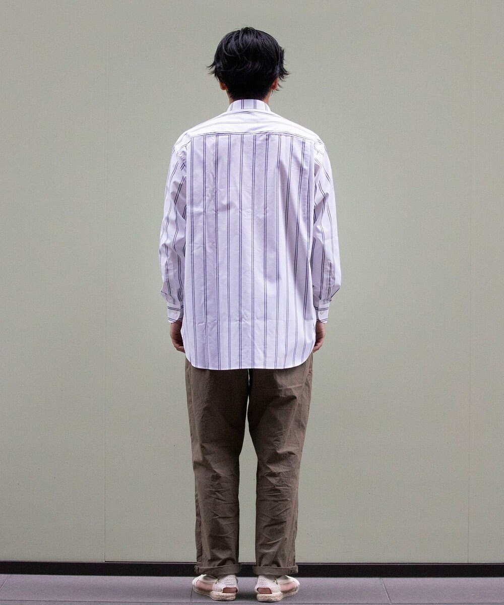 KASHIYAMA GIZA 100/2 バンドカラーシャツ 