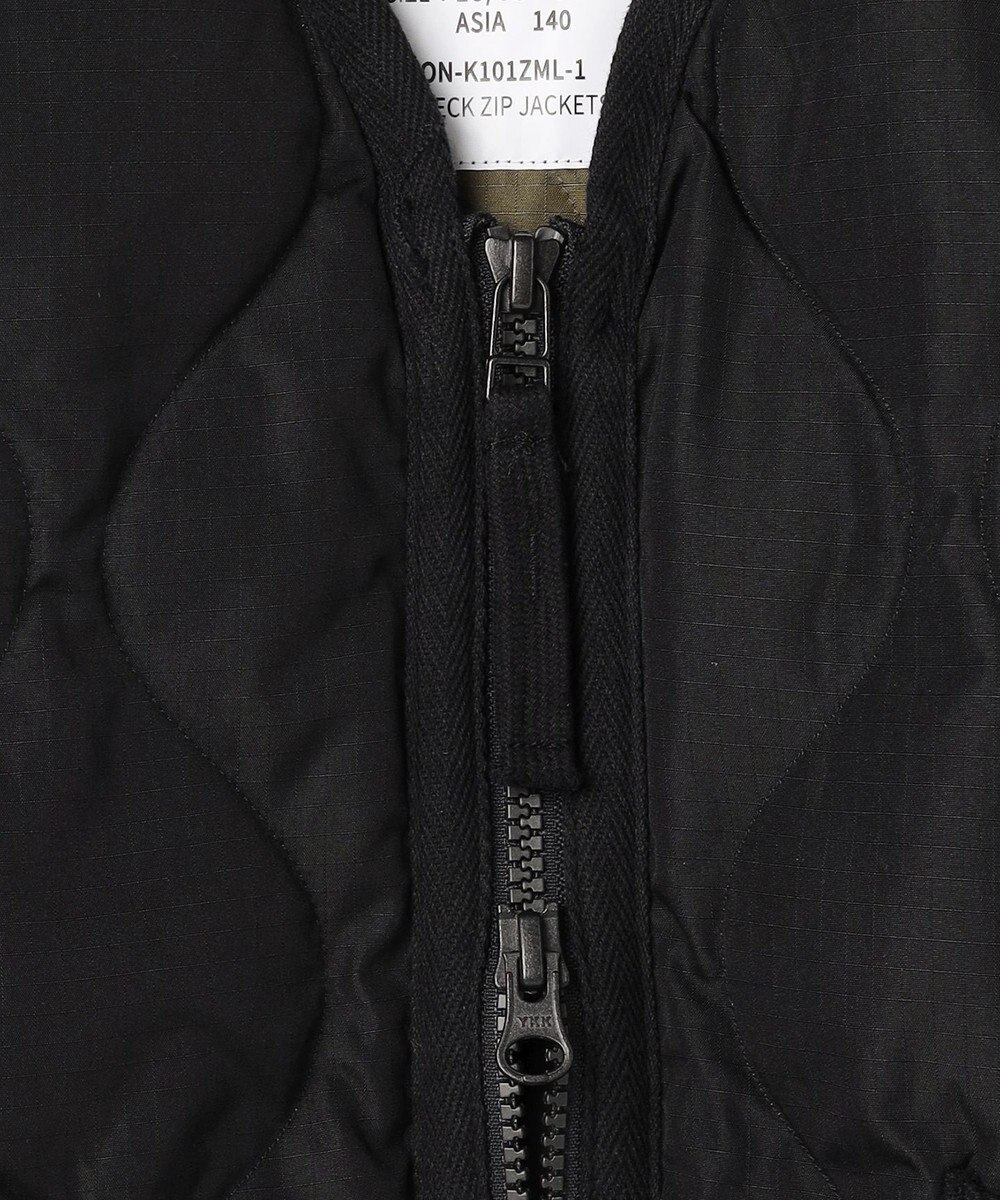 UNFILO 【120-150cm】TAION ミリタリーZIP Vネック ダウンジャケット(UNISEX) 