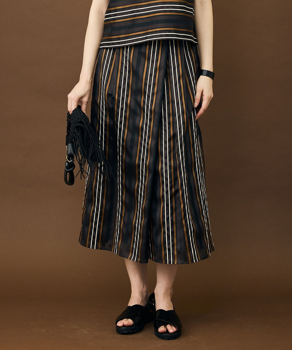 自由区 マルチストライプジャカード スカート 