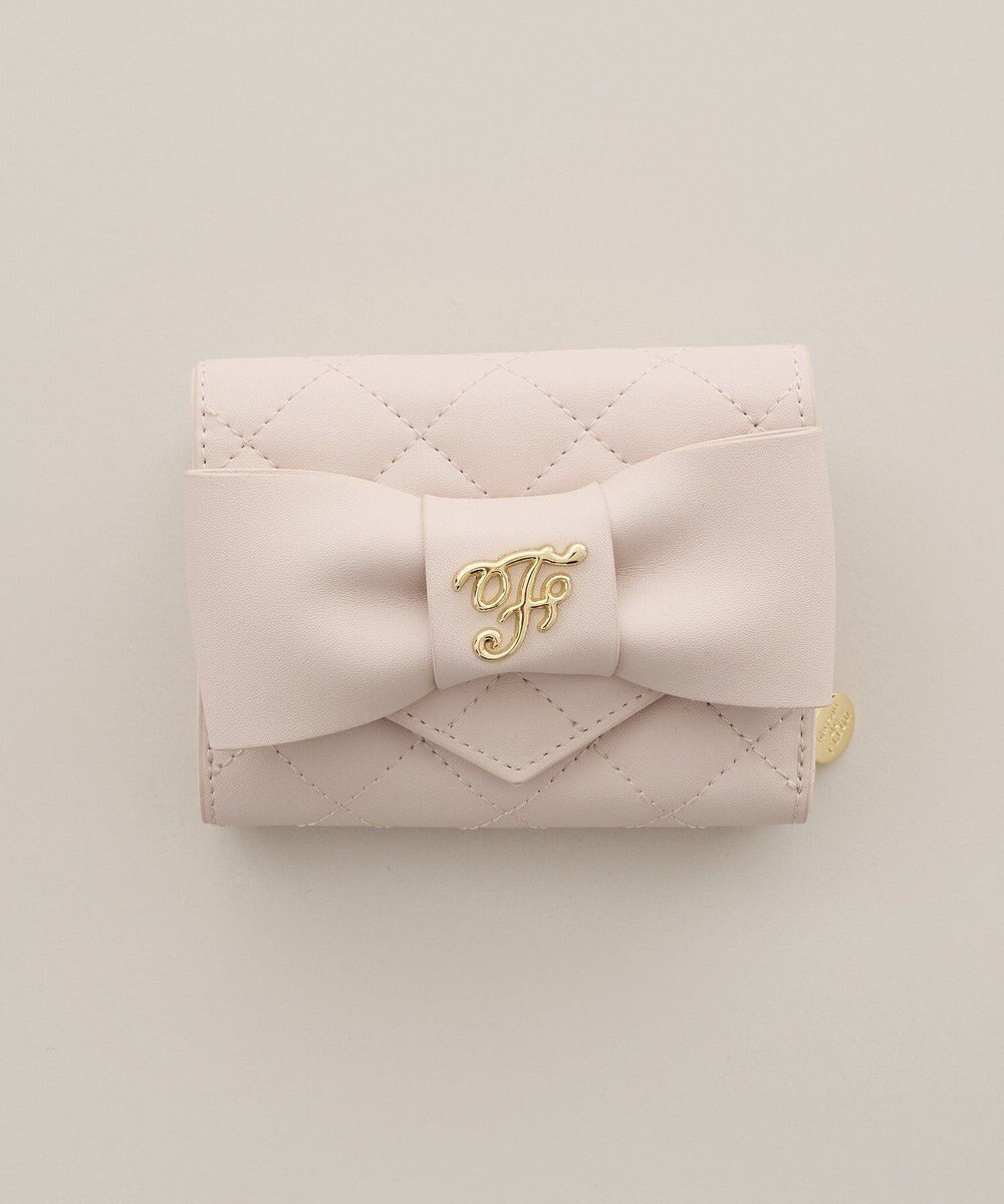 Maison de FLEUR キルティングFリボンウォレット 